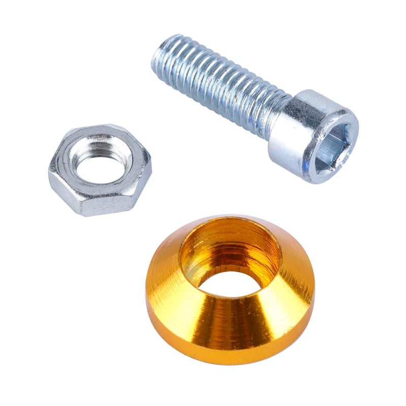 Alumīnija sakausējums, universāla automašīnas skrūvju pamatne ar M6 uzmavu un numura rāmim, dekoratīvi komponenti