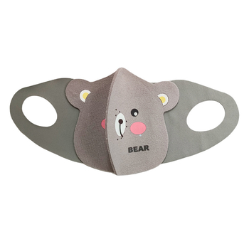 Παιδική μάσκα 3D με σχέδιο αρκούδας, χειμερινή και αντιανεμική, με λαστιχάκια για τα αυτιά, UPF50+ προστασία UV, υλικό Derong, για ηλικίες 3–10 ετών