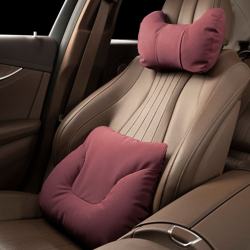 Shannai auto kaela padi – suede väliskate, mäluvahtu täidis, universaalne ühilduvus, kõikidele aastaaegadele