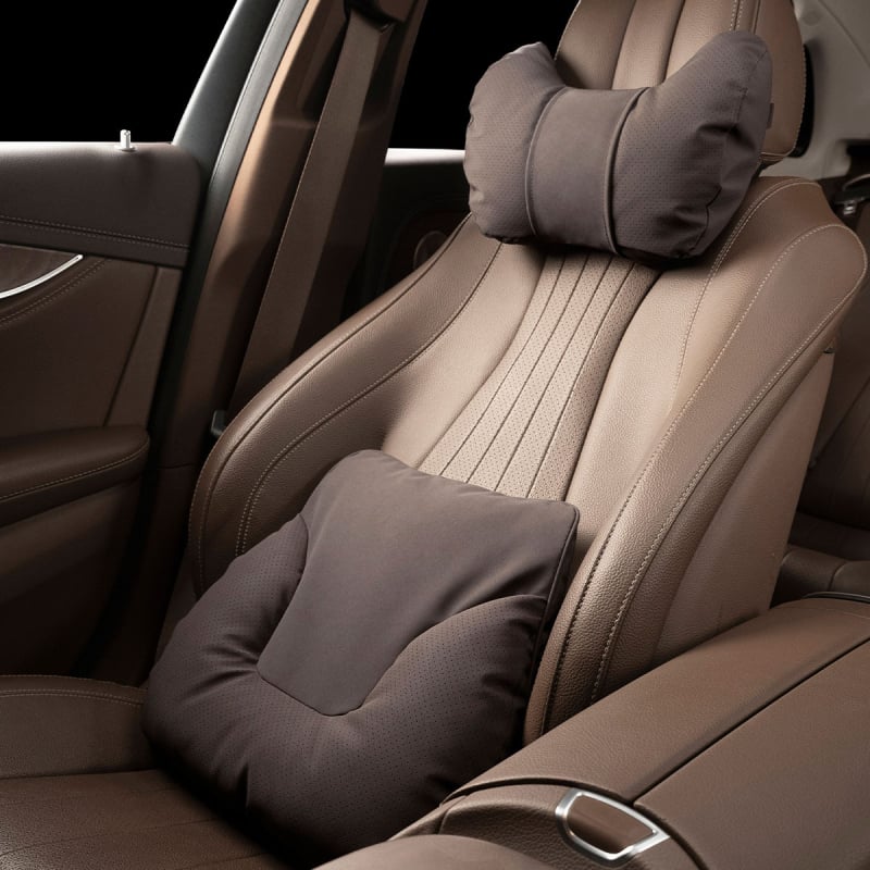 Shannai auto kaela padi – suede väliskate, mäluvahtu täidis, universaalne ühilduvus, kõikidele aastaaegadele