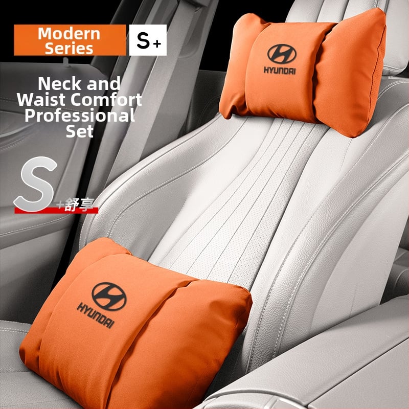 Autopea ja alaselja padja komplekt – universaalne sobivus, kõikide aastaaegade jaoks, välisk materia jaht veluur, täidis pilve puuvill, margi logo muster