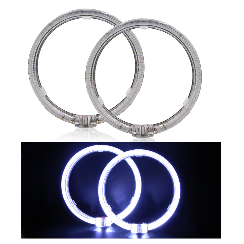 LED фарове с ангелски очи, 2 реда външно задвижване, 12V, 35W, 3000 lm, 30000 h