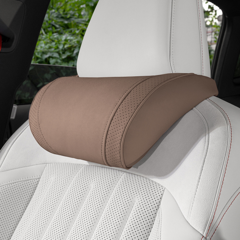 Auto jastuk za glavu s podrškom za vratni dio, Whale marka, vanjski materijal jahtni velur, punjenje cloud cotton, uzorak logotipa marke, univerzalno za sve automobile, pogodno za sve sezone