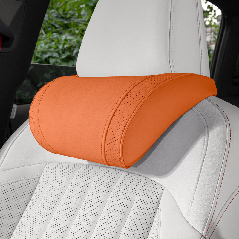 Auto jastuk za glavu s podrškom za vratni dio, Whale marka, vanjski materijal jahtni velur, punjenje cloud cotton, uzorak logotipa marke, univerzalno za sve automobile, pogodno za sve sezone