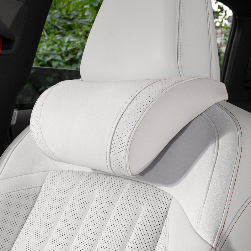 Auto jastuk za glavu s podrškom za vratni dio, Whale marka, vanjski materijal jahtni velur, punjenje cloud cotton, uzorak logotipa marke, univerzalno za sve automobile, pogodno za sve sezone