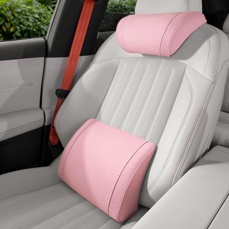 Auto jastuk za glavu s podrškom za vratni dio, Whale marka, vanjski materijal jahtni velur, punjenje cloud cotton, uzorak logotipa marke, univerzalno za sve automobile, pogodno za sve sezone