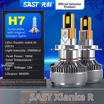 Комплект автомобилни LED фарове, 90–100W, 12V, LED за близък и далечен светлинен лъч, съвместим с H7/H1/H4/H11/9012