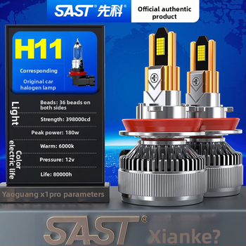 Комплект автомобилни LED фарове, 90–100W, 12V, LED за близък и далечен светлинен лъч, съвместим с H7/H1/H4/H11/9012