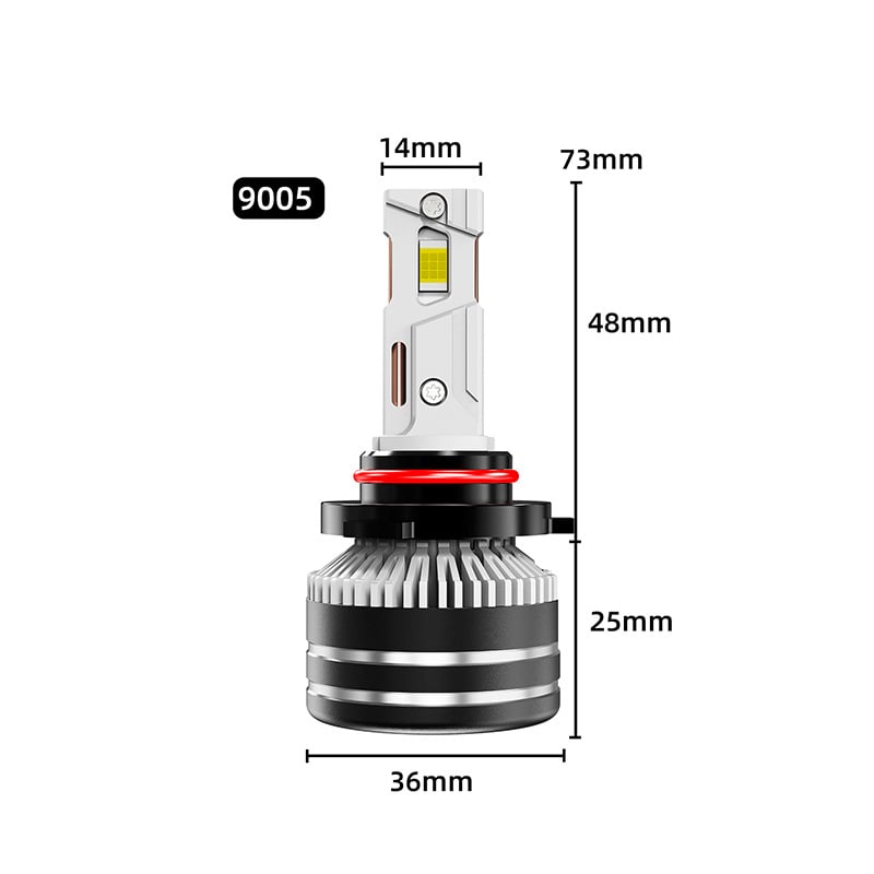 LED фарове за автомобил и фар за мъгла, X20 двойна медна тръба, 65W, 12V, 6000LM, IP68