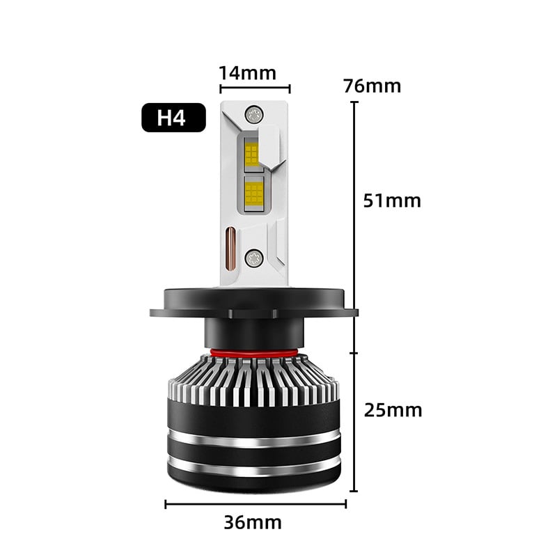 LED фарове за автомобил и фар за мъгла, X20 двойна медна тръба, 65W, 12V, 6000LM, IP68