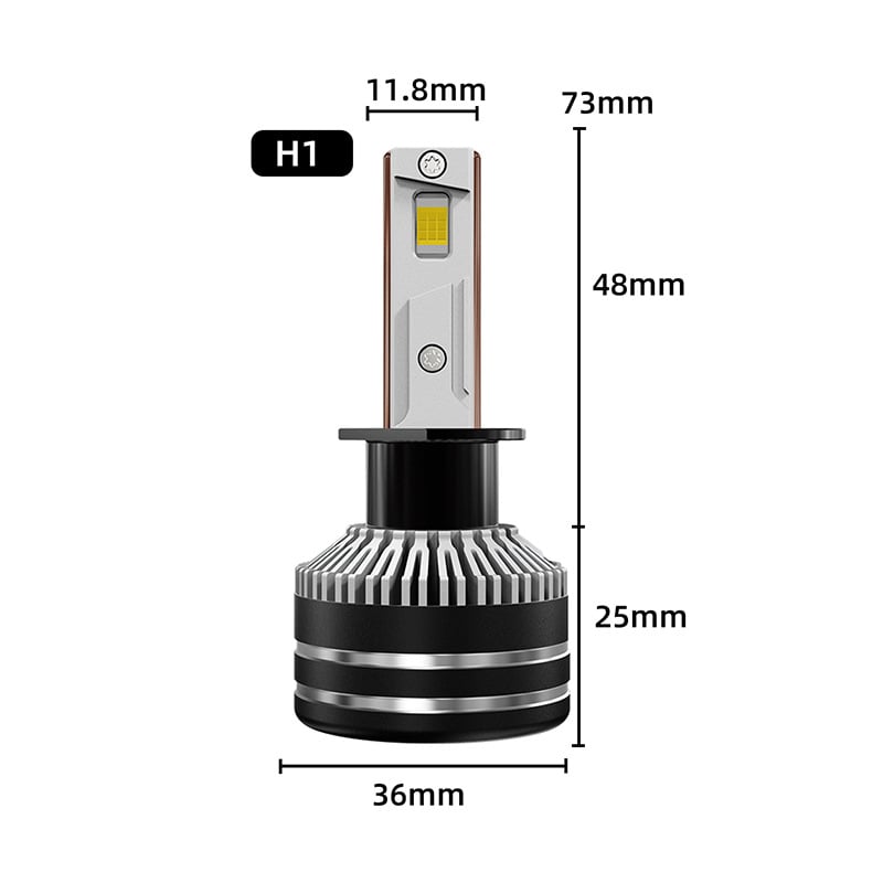 LED фарове за автомобил и фар за мъгла, X20 двойна медна тръба, 65W, 12V, 6000LM, IP68
