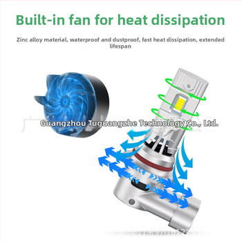 LED priekiniai žibintai 3570, 46W/50W/60W, 12V, IP67, ventiliatoriaus aušinimas