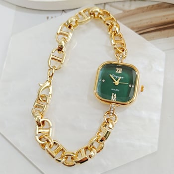 Ženski kvarcni sat s kvadratnim cifrom, narukvica od legure, dijamantni ukras i svjetsko vrijeme