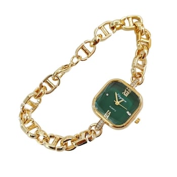 Ženski kvarcni sat s kvadratnim cifrom, narukvica od legure, dijamantni ukras i svjetsko vrijeme