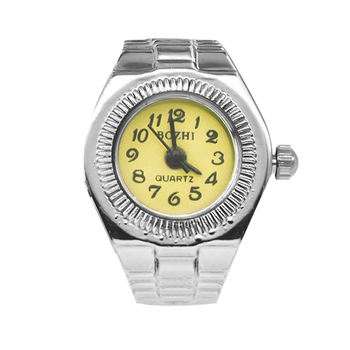 Prsten sat s kvarcnim mehanizmom (model 68), kućište od cinkove legure, kaiš od legure, prikaz s kazaljkama i brojevima, nije vodootporan