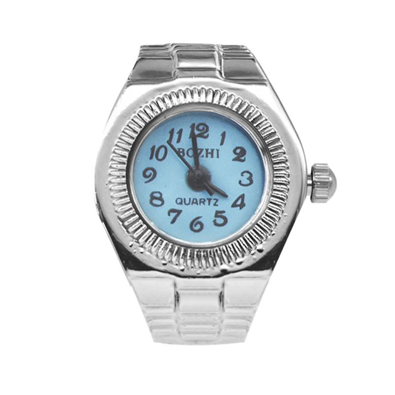 Prsten sat s kvarcnim mehanizmom (model 68), kućište od cinkove legure, kaiš od legure, prikaz s kazaljkama i brojevima, nije vodootporan