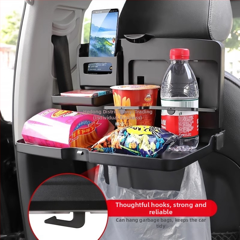 Zadný skladací stolík do auta, plastový, viacúčelový, univerzálny, nástenná montáž
