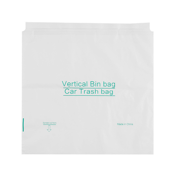 HDPE auto atkritumu maisiņš ar līmēšanas stiprinājumu — kompakts auto atkritumu maisiņš, privātais zīmols