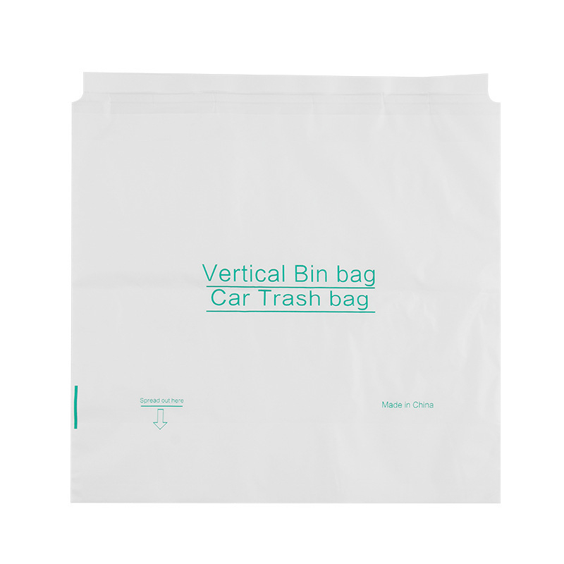 HDPE auto atkritumu maisiņš ar līmēšanas stiprinājumu — kompakts auto atkritumu maisiņš, privātais zīmols