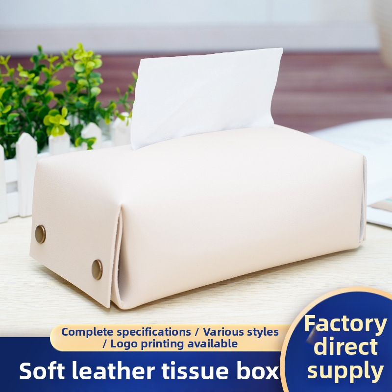 PU ādas kvadrātveidīga salvetu kārba – augstas blīvuma plāksne, noņemamas salvetes, daudzfunkcionāla, moderns minimālisma dizains