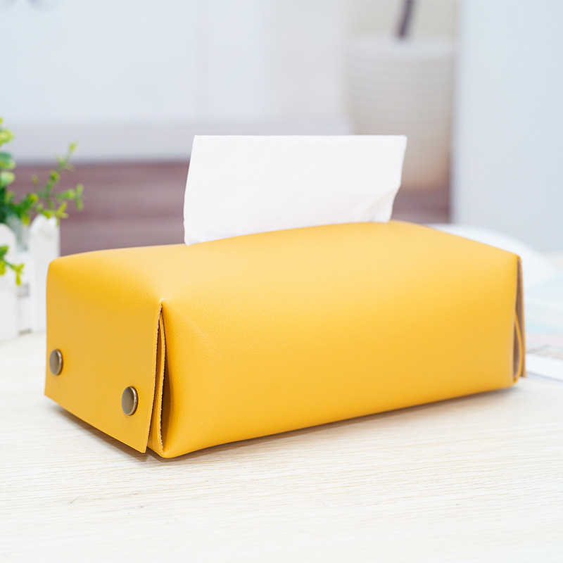 PU ādas kvadrātveidīga salvetu kārba – augstas blīvuma plāksne, noņemamas salvetes, daudzfunkcionāla, moderns minimālisma dizains
