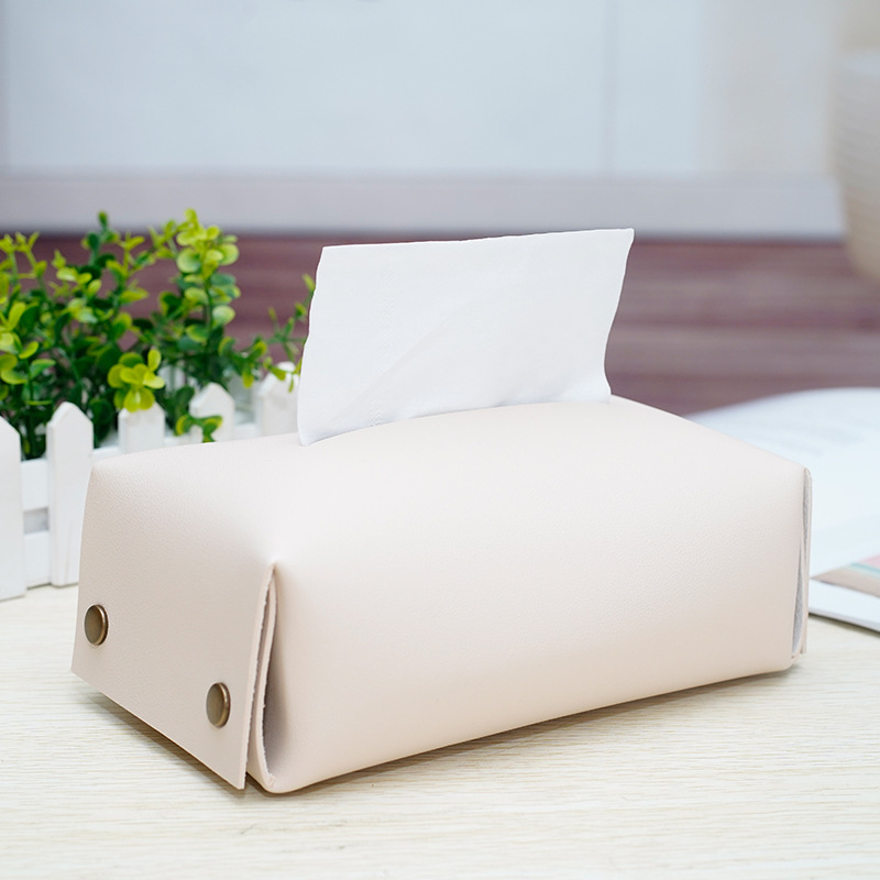 PU ādas kvadrātveidīga salvetu kārba – augstas blīvuma plāksne, noņemamas salvetes, daudzfunkcionāla, moderns minimālisma dizains