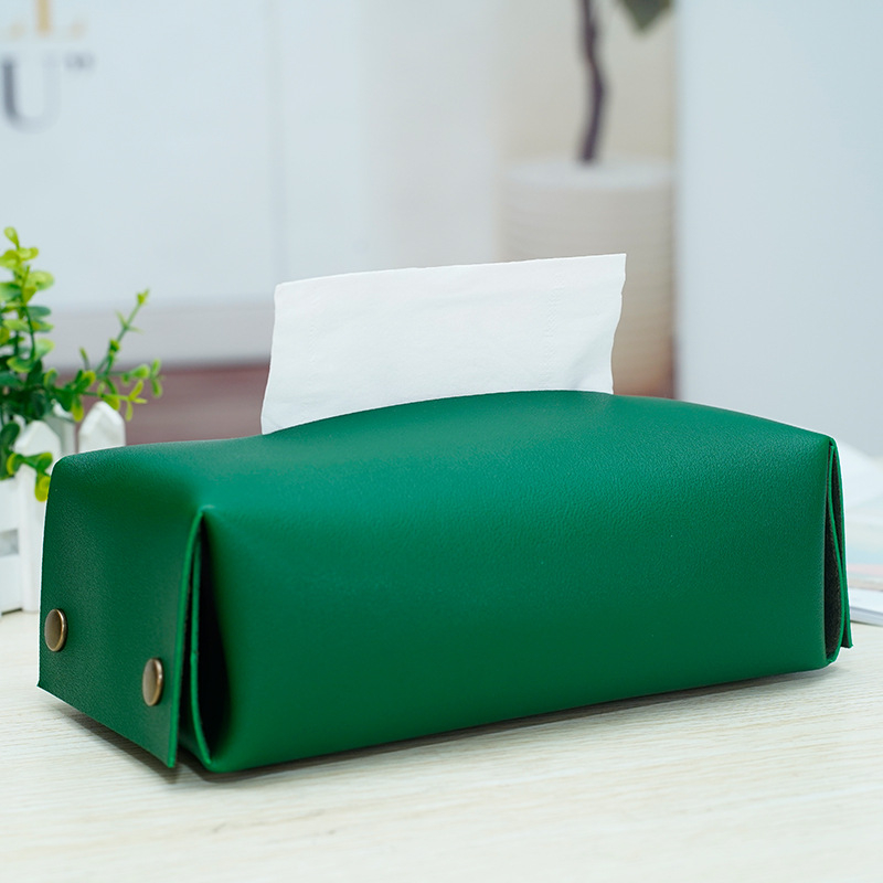 PU ādas kvadrātveidīga salvetu kārba – augstas blīvuma plāksne, noņemamas salvetes, daudzfunkcionāla, moderns minimālisma dizains