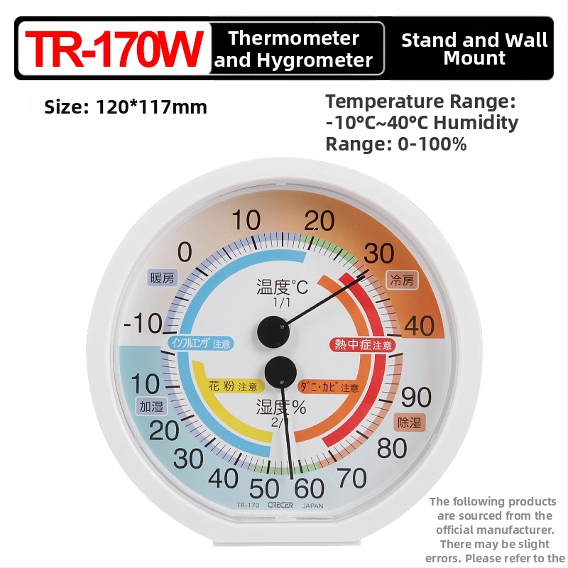 Crecer CR-17 Iekštelpu termohigrometrs; dubultā uzstādīšana (vertikāli vai pakārts); augsta precizitāte temperatūras un mitruma mērīšanai bērnu un vecāku telpām