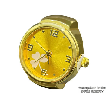 Žiedinis laikrodis, kvarcinis SL68 mechanizmas, nerūdijančio plieno dirželis, apvalus cifferblatas, cifferblato skersmuo iki 20 mm