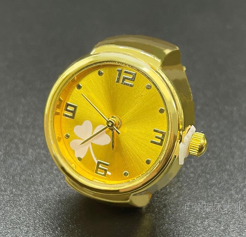 Žiedinis laikrodis, kvarcinis SL68 mechanizmas, nerūdijančio plieno dirželis, apvalus cifferblatas, cifferblato skersmuo iki 20 mm