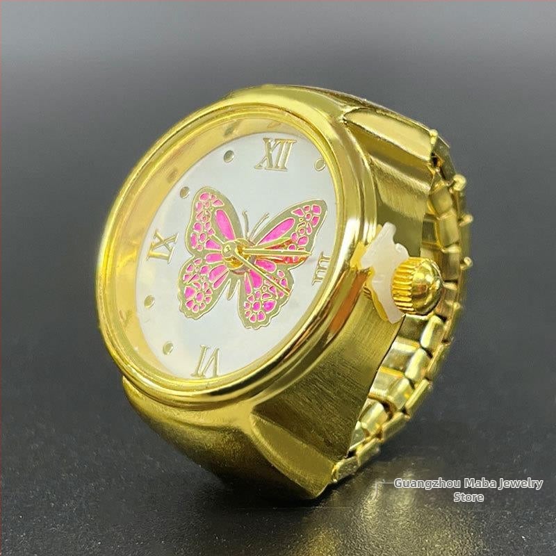 Žiedinis laikrodis – Kvarcinis SL68 mechanizmas; Nerūdijančio plieno dirželis; Korpusas: lydinys; Vandens atsparumas: Nėra atsparumo vandeniui