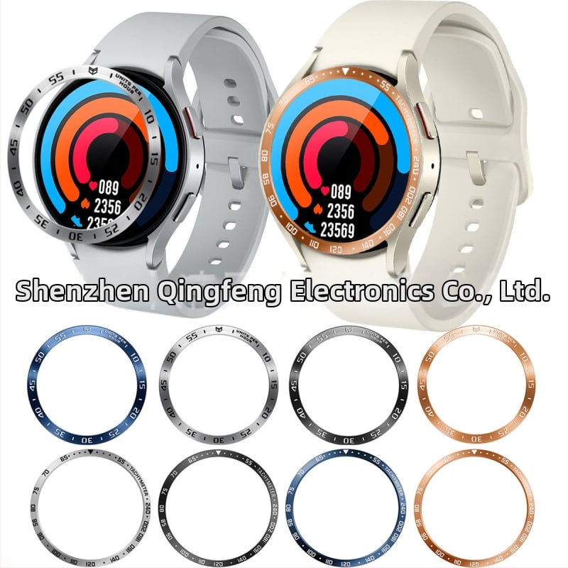 Безел пръстен от неръждаема стомана за Samsung Watch6 Classic, съвместим с 43/47 мм, без закопчалка, 10 g