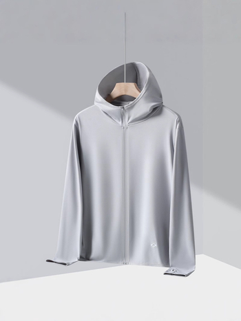 Kaput s kapuljom i UPF50+ zaštitom od sunca, letnja poliester smjesa, zatvarač