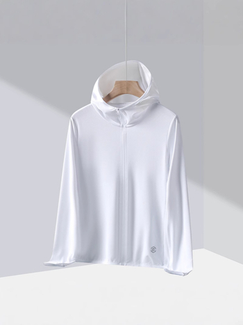 Kaput s kapuljom i UPF50+ zaštitom od sunca, letnja poliester smjesa, zatvarač