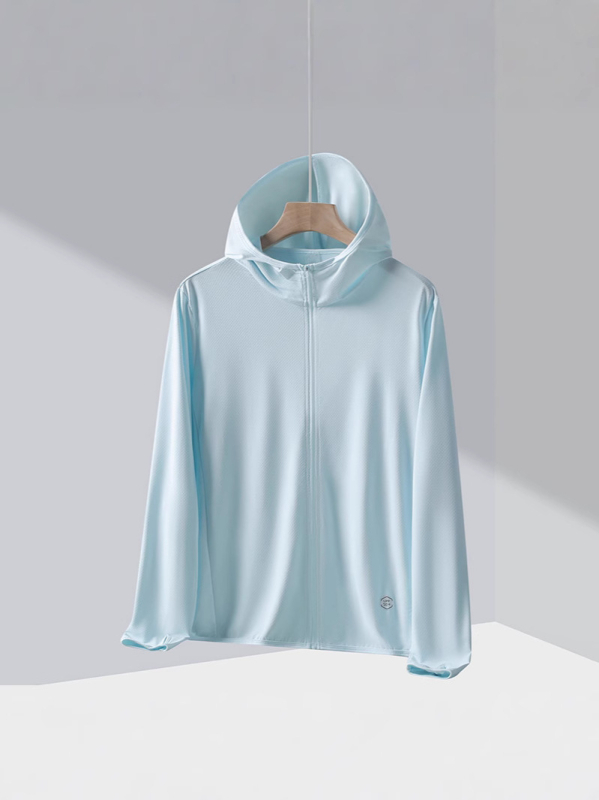 Kaput s kapuljom i UPF50+ zaštitom od sunca, letnja poliester smjesa, zatvarač