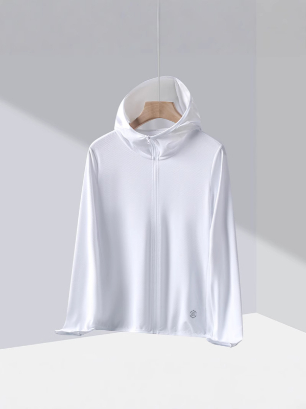 Kaput s kapuljom i UPF50+ zaštitom od sunca, letnja poliester smjesa, zatvarač