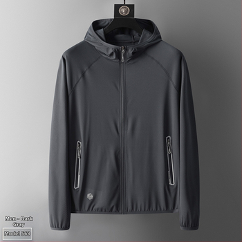 Anloma kültéri szélkabát – uniszex, lélegző anyag 87% poliészter, 13% spandex, UV50+ védelem, kapucnis, nyár–tavasz