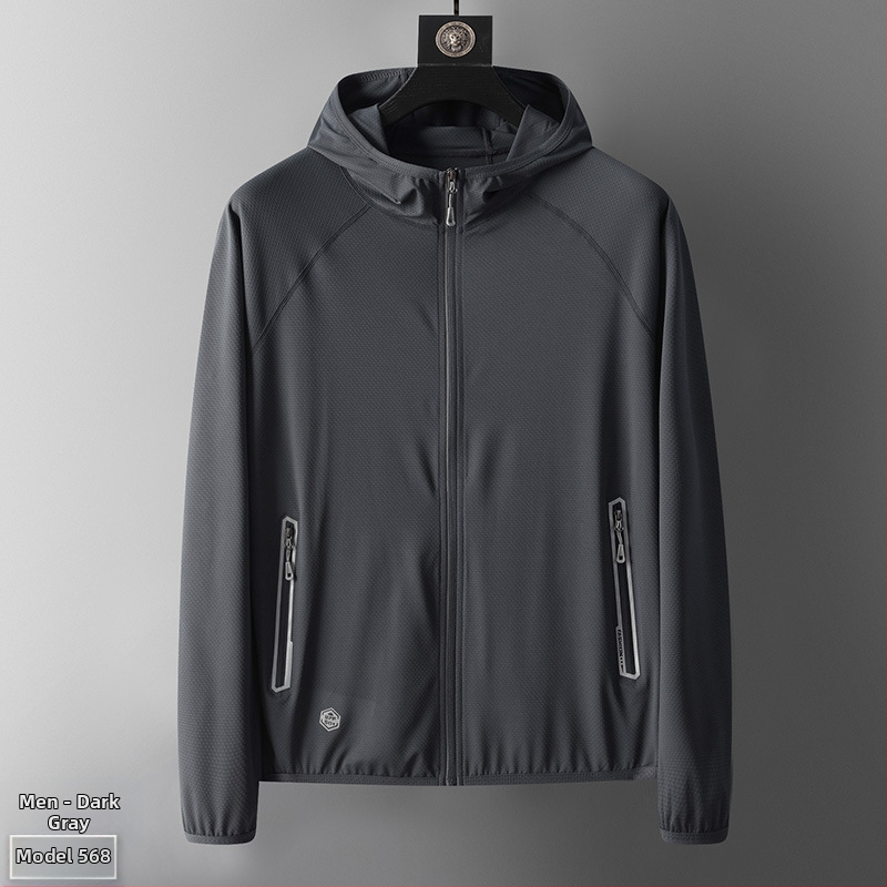 Anloma kültéri szélkabát – uniszex, lélegző anyag 87% poliészter, 13% spandex, UV50+ védelem, kapucnis, nyár–tavasz