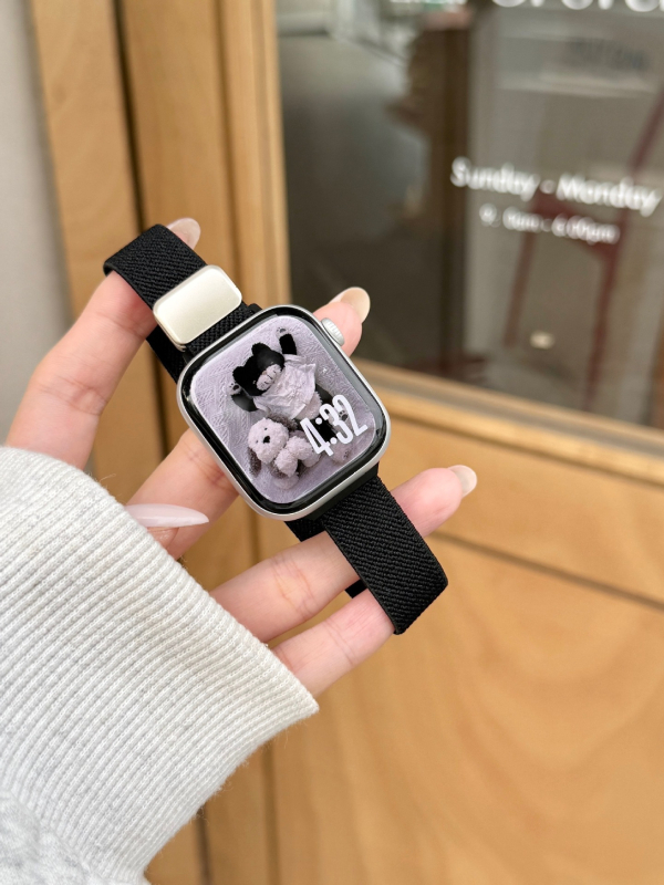 Nylon elastična narukvica s magnetskom kopčom za Apple Watch S10/S11 – tanak, 38–49 mm