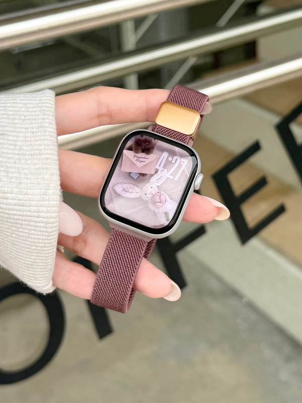 Nylon elastična narukvica s magnetskom kopčom za Apple Watch S10/S11 – tanak, 38–49 mm