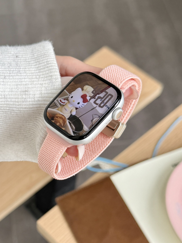 Nylon elastična narukvica s magnetskom kopčom za Apple Watch S10/S11 – tanak, 38–49 mm