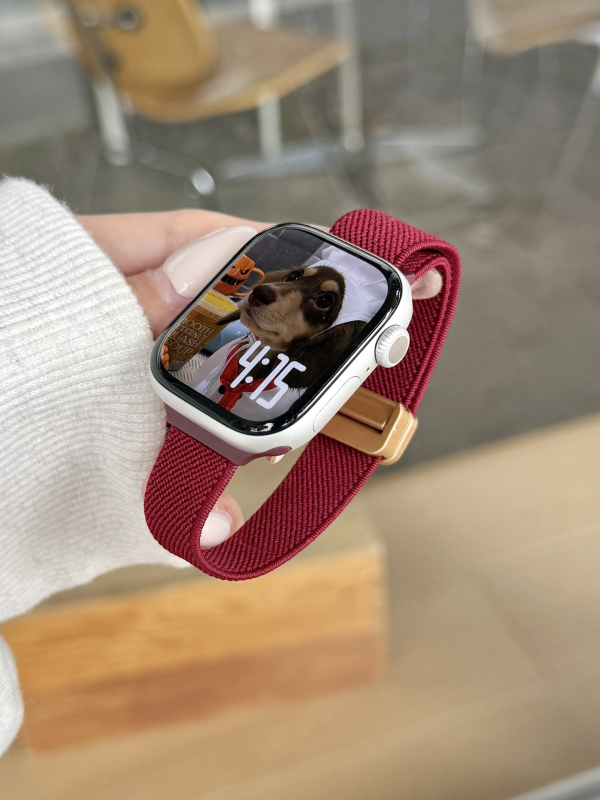 Nylon elastična narukvica s magnetskom kopčom za Apple Watch S10/S11 – tanak, 38–49 mm