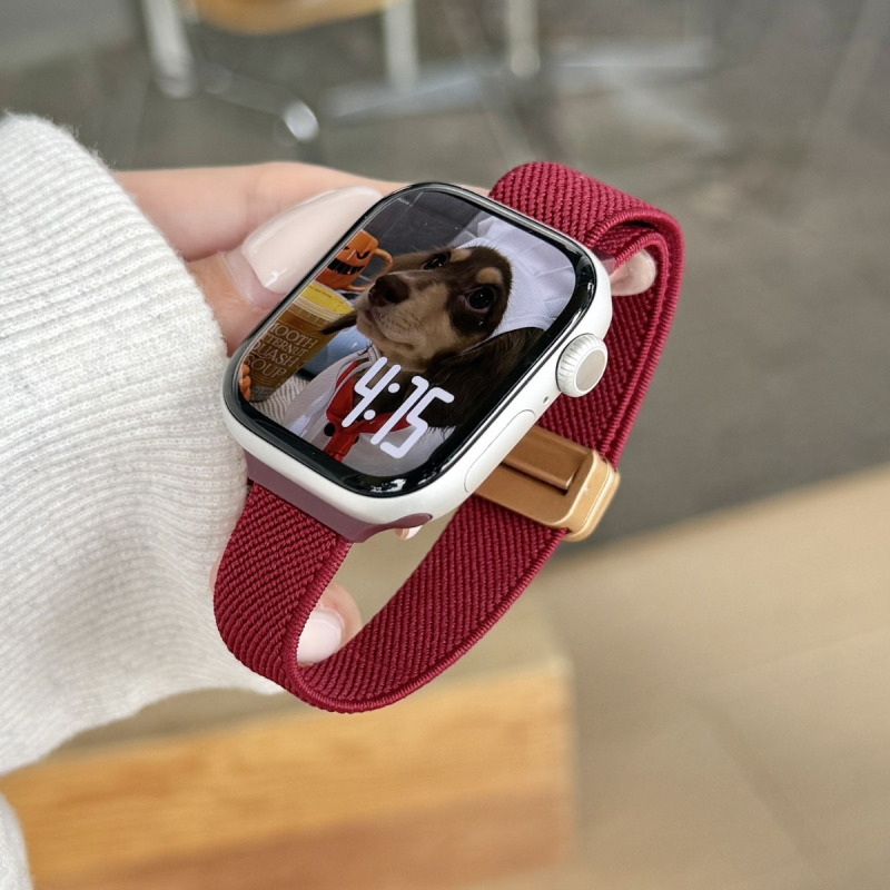 Nylon elastična narukvica s magnetskom kopčom za Apple Watch S10/S11 – tanak, 38–49 mm