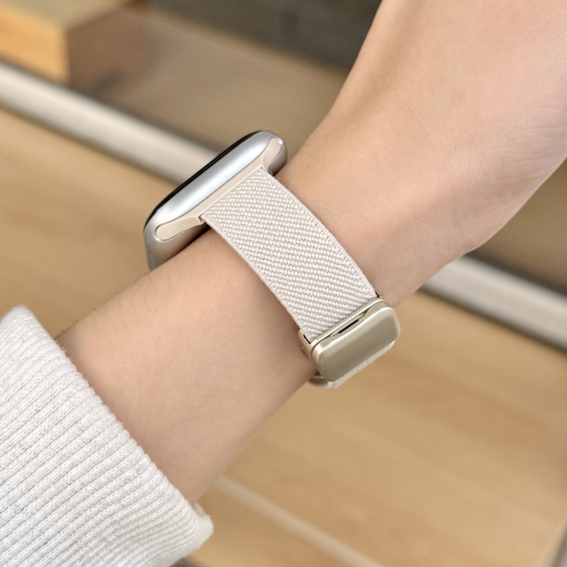 Nylon elastična narukvica s magnetskom kopčom za Apple Watch S10/S11 – tanak, 38–49 mm