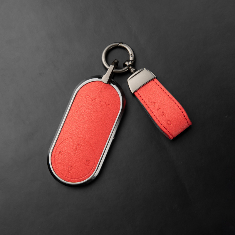 Kućište za ključeve Wenjie M9 od ovčje kože, visokokvalitetan kožni poklopac, kompatibilno s Huawei AITO Ultra/Max Edition, M7 Extended Range, M5, M8; bez prilagođavanja