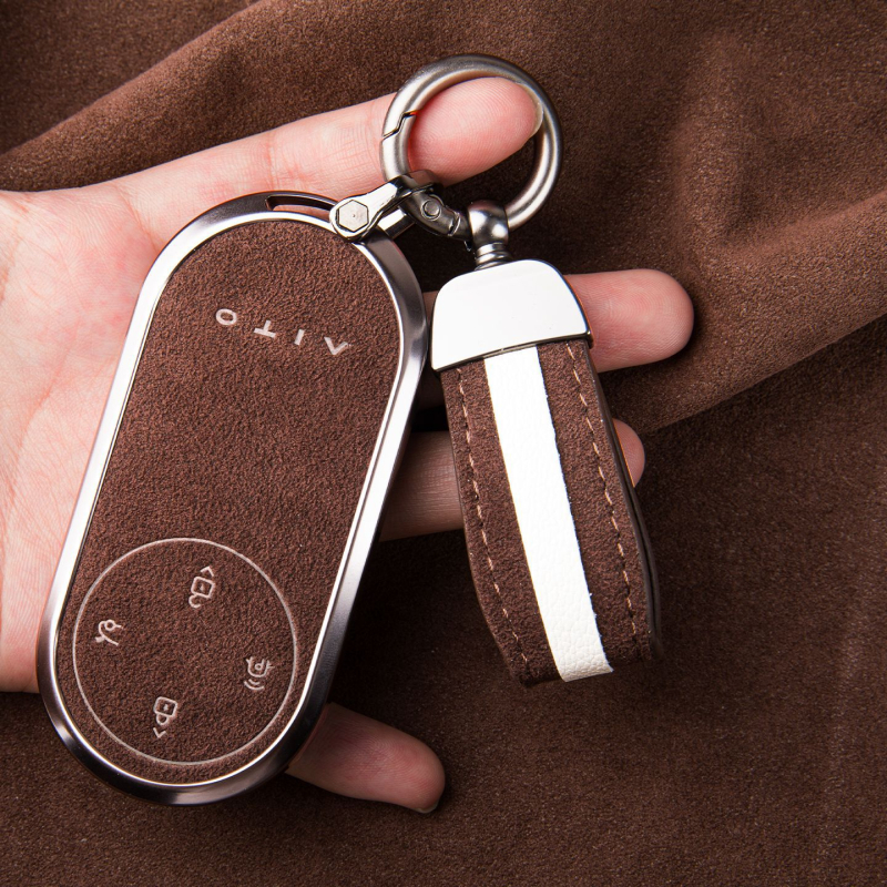 Binpai Alcantara futrola za ključ za Wenjie M9/M8 (24/25 modela) — vrhunski suede završetak, nije prilagodljivo