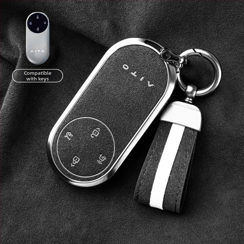 Binpai Alcantara futrola za ključ za Wenjie M9/M8 (24/25 modela) — vrhunski suede završetak, nije prilagodljivo