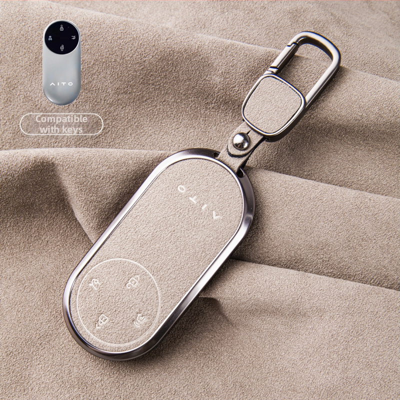 Binpai Alcantara futrola za ključ za Wenjie M9/M8 (24/25 modela) — vrhunski suede završetak, nije prilagodljivo