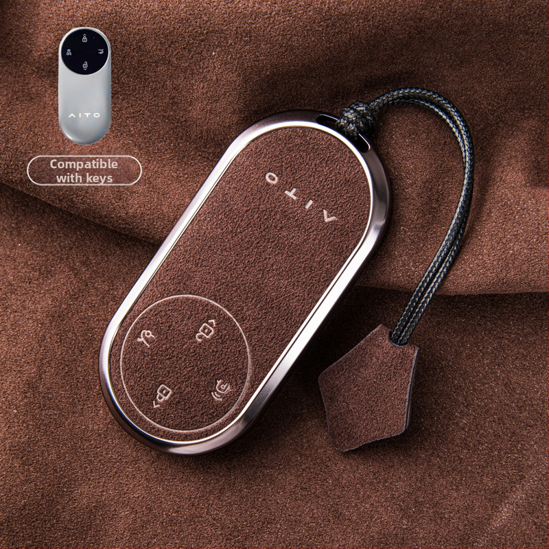 Binpai Alcantara futrola za ključ za Wenjie M9/M8 (24/25 modela) — vrhunski suede završetak, nije prilagodljivo