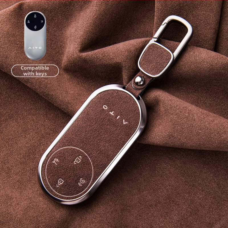 Binpai Alcantara futrola za ključ za Wenjie M9/M8 (24/25 modela) — vrhunski suede završetak, nije prilagodljivo